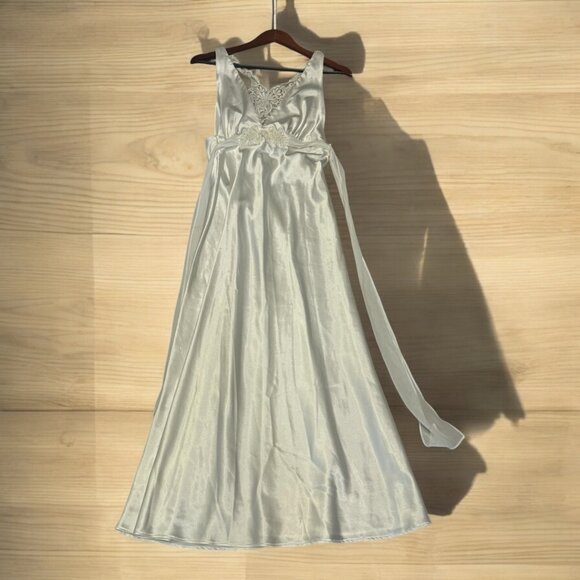 Linea Donatello Elegant Silk-Feel Robe & Matching Nightgown | Size S/M - Picture 2 of 6